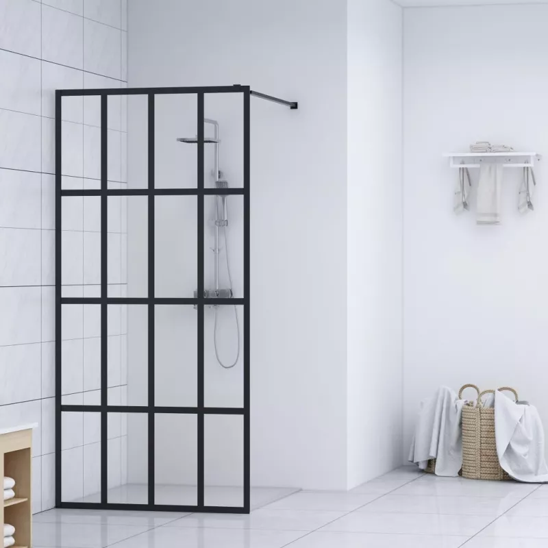 Paravan de duș walk-in, 140 x 195 cm, sticlă securizată, [],mobideco.ro