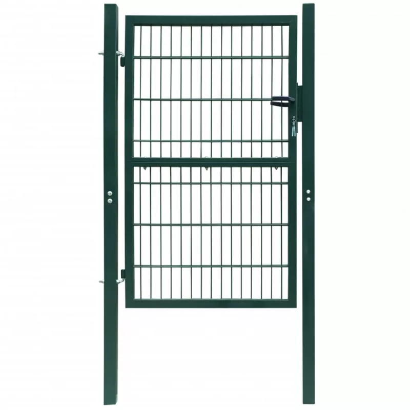 Poartă 2D pentru gard (simplă) 106 x 190 cm, verde, [],https:mobideco.ro