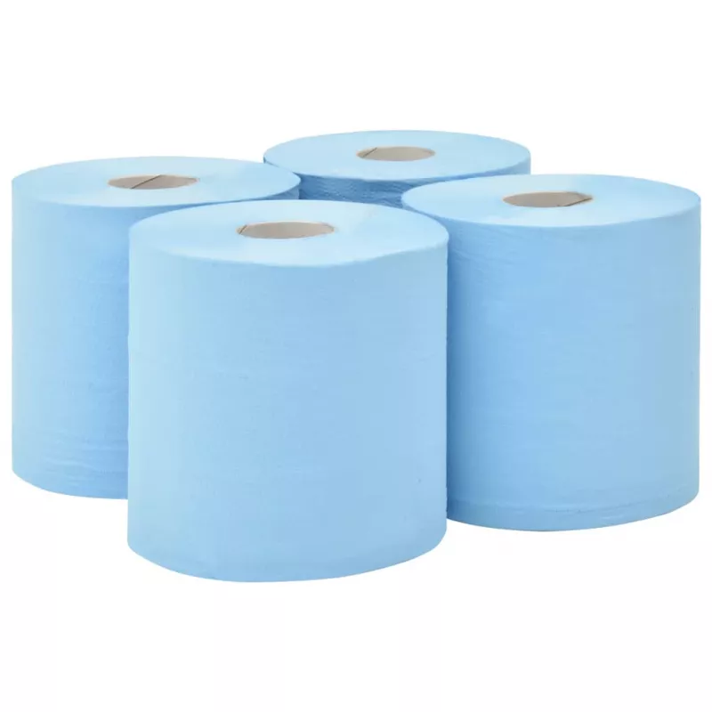 Prosoape hârtie industrială 2 straturi, albastru, 4 role, 20 cm, [],mobideco.ro