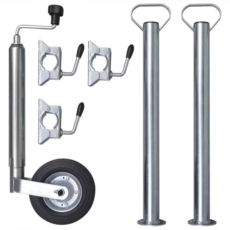 Roată de manevră 48 mm cu 2 stâlpi de susținere & 3 cleme de prindere, [],https:mobideco.ro