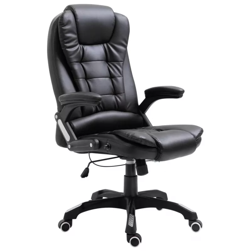 Scaun de birou, negru, piele, [],https:mobideco.ro