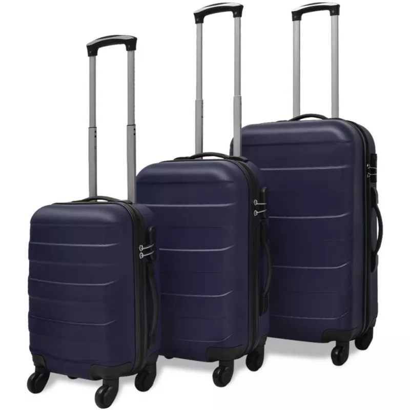 Set valize rigide albastre, 3 buc., [],mobideco.ro