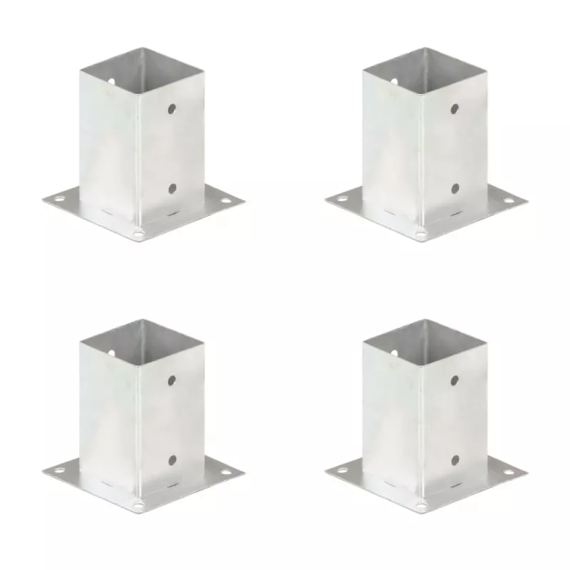 Suporți stâlp, 4 buc., metal galvanizat, 91 mm, [],https:mobideco.ro