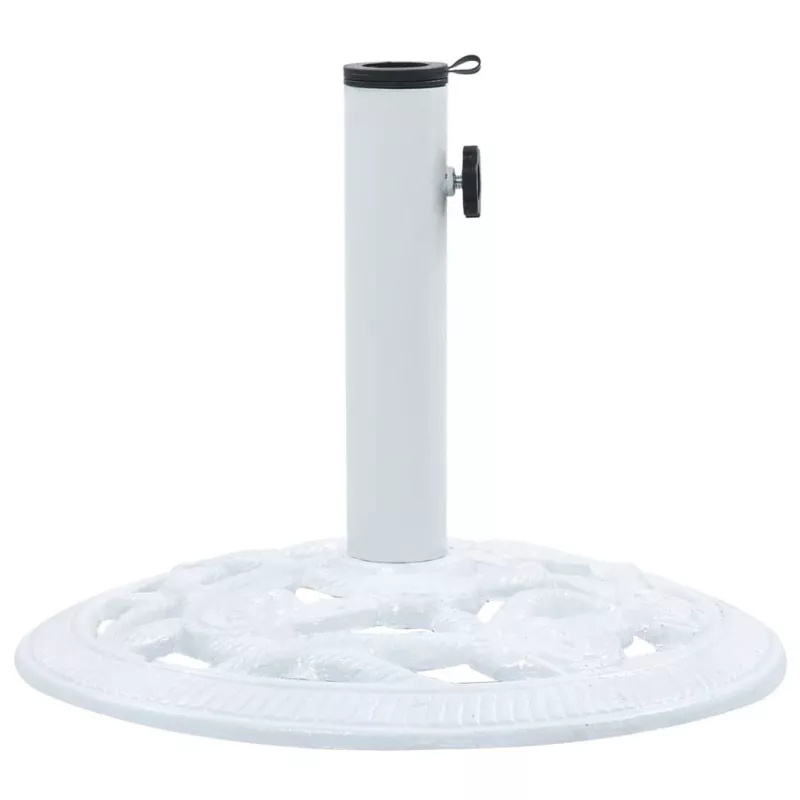 Suport de umbrelă, alb, 9 kg, fontă, 40 cm, [],https:mobideco.ro