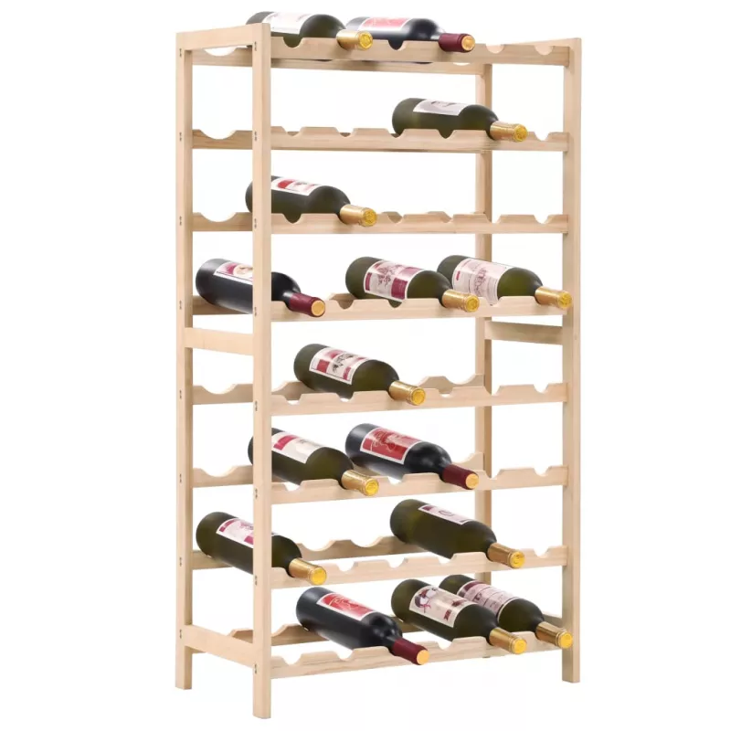 Suport sticle de vin, lemn de cedru, 57,5 x 28 x 102 cm, [],mobideco.ro