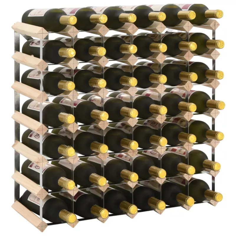 Suport sticle de vin pentru 42 sticle, lemn masiv de pin, [],mobideco.ro