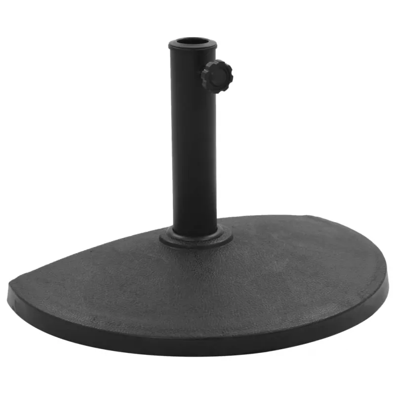 Suport umbrelă de soare, negru, 9 kg, polirășină, semi-rotund, [],https:mobideco.ro