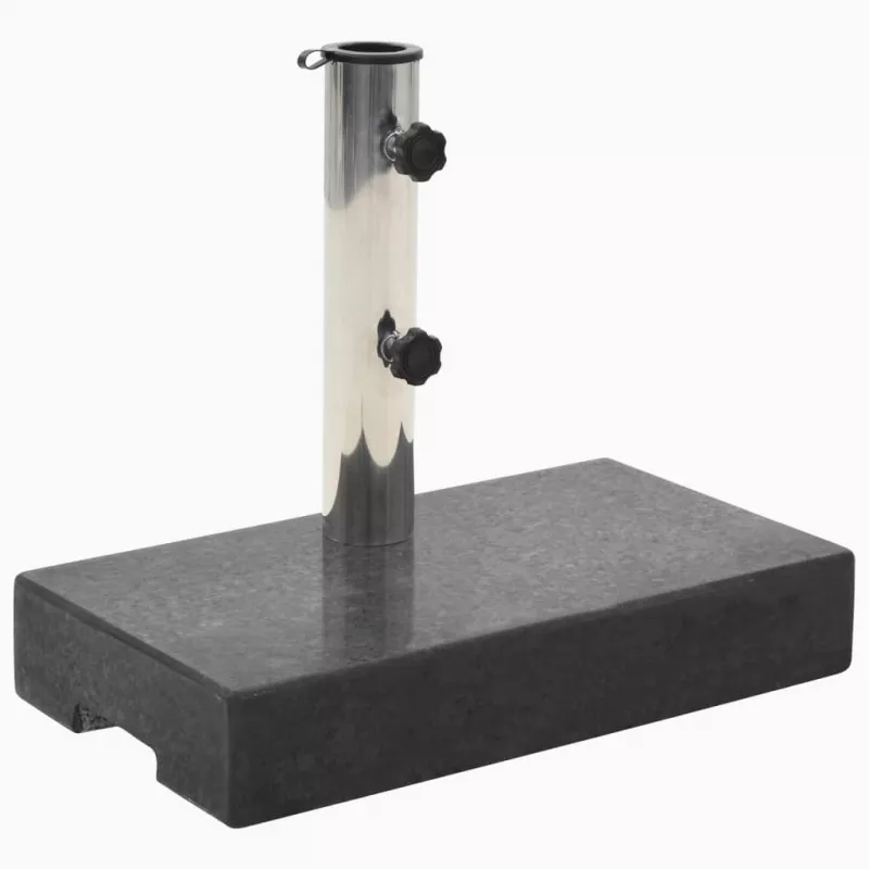 Suport umbrelă de soare, negru, granit, 25 kg, dreptunghiular, [],https:mobideco.ro