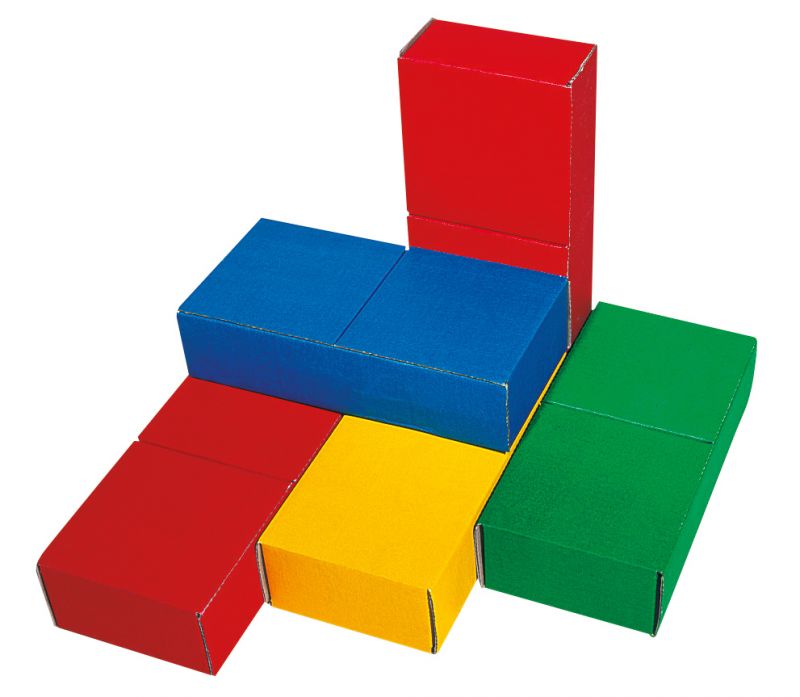 Stivuire Set caramizi carton rezistent, 32 buc, 30 x 15 x 7,5 cm