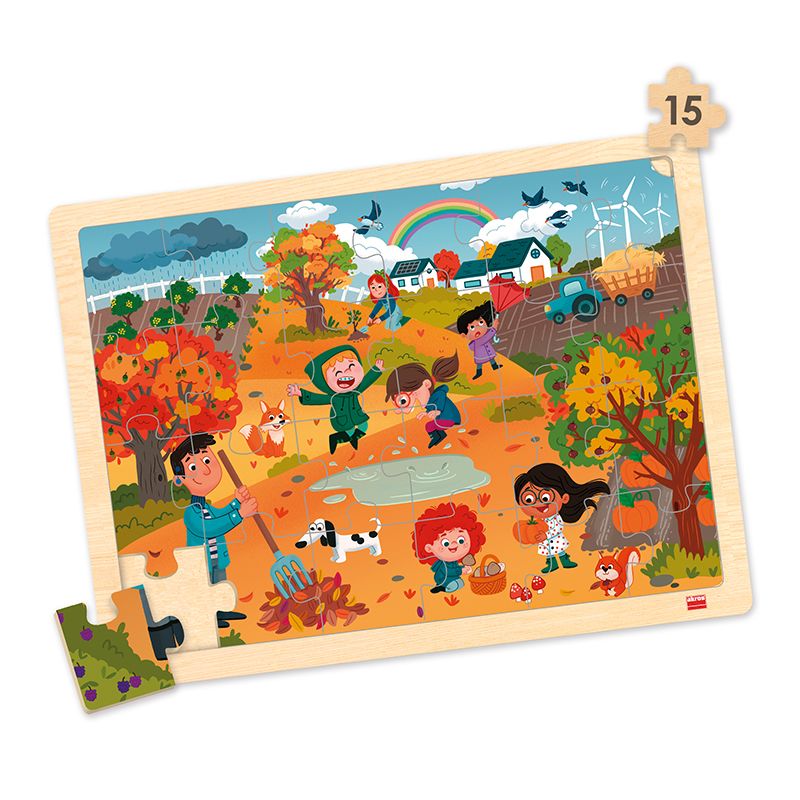 Puzzle anotimpuri Set puzzle cele 4 anotimpuri 150096 Omfal