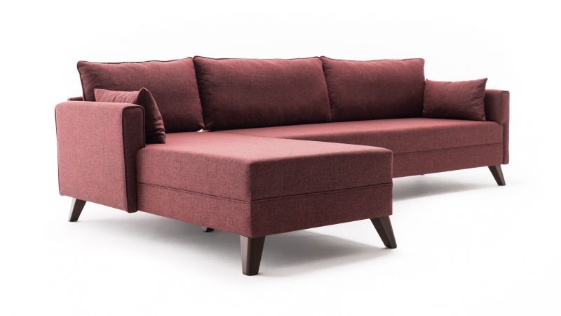 Coltar Bella Corner Sofa Left 1 - Claret Red