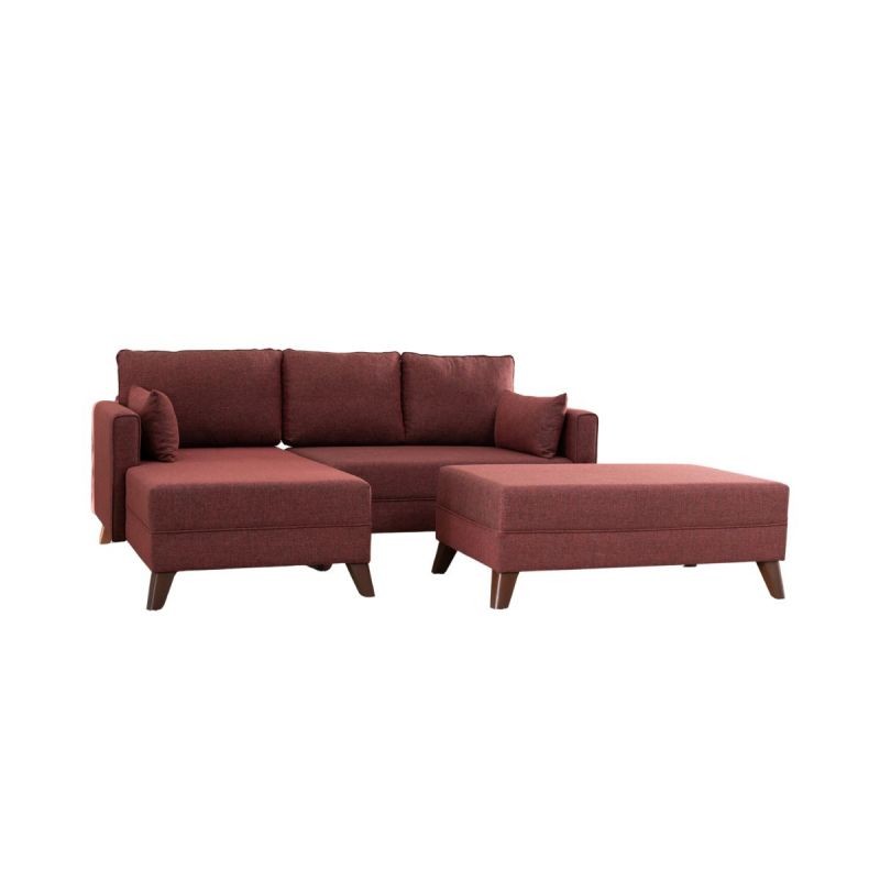 Coltar extensibil Bella Corner Sofa Left 2 - Claret Red