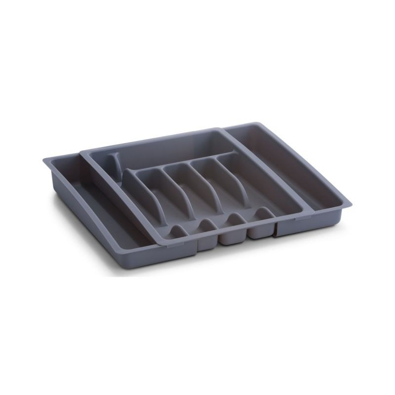 Organizator pentru tacamuri extensibil, negru, din plastic, 29-48 cm, Cutlery box Zeller