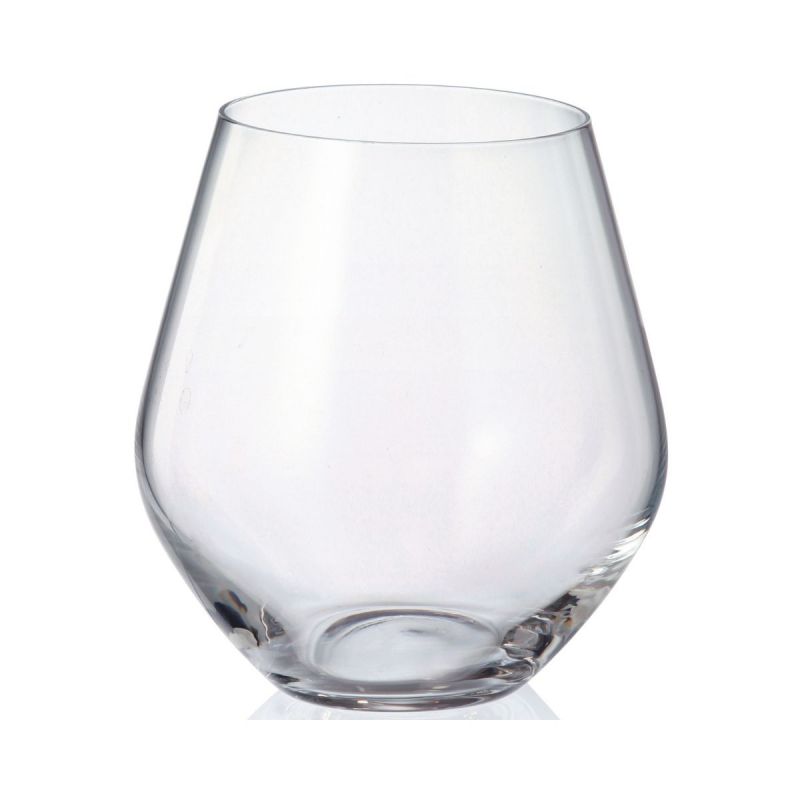 Set de 6 pahare pentru coniac, transparent, din cristal de Bohemia, 500 ml, Tori Titanium