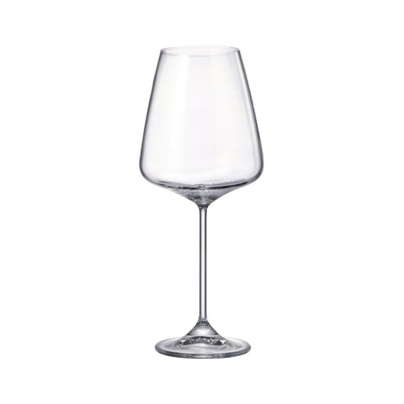 Set de 6 pahare pentru sampanie, transparent, din cristal de Bohemia, 520 ml, Sora White Wine