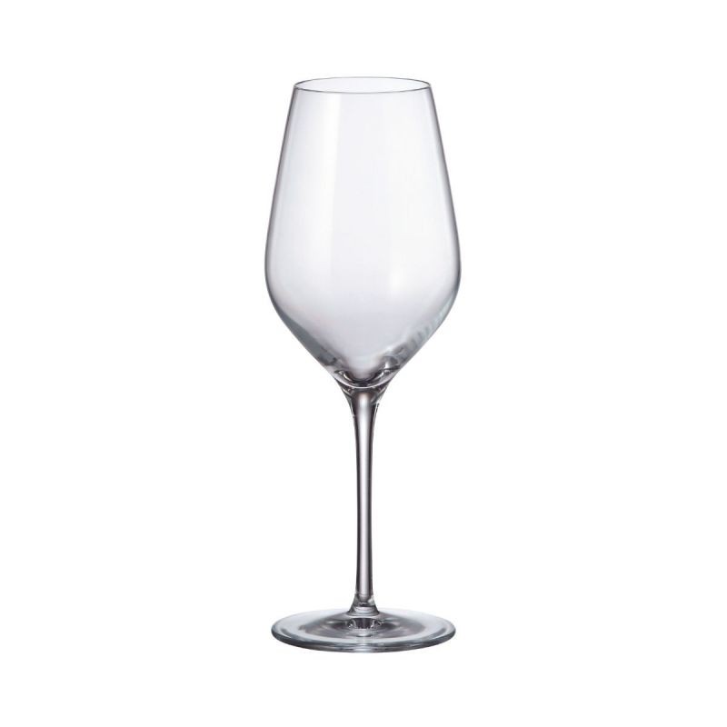 Set de 6 pahare pentru vin alb, transparent, din cristal de Bohemia, 430 ml, Avila White Wine