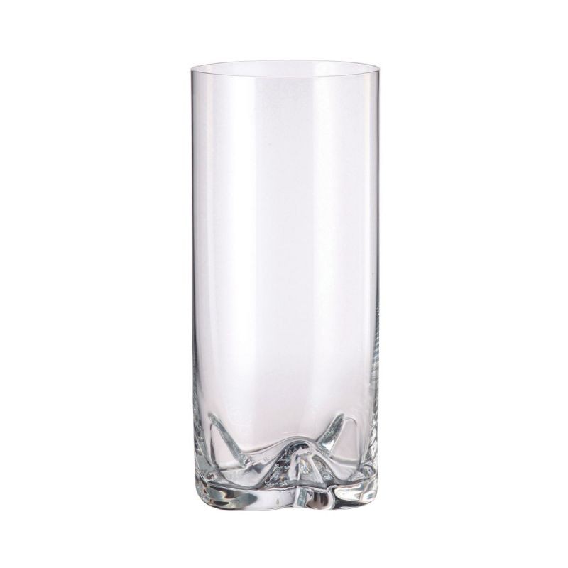 Set de 6 pahare pentru whisky, transparent, din cristal de Bohemia, 470 ml, Trio