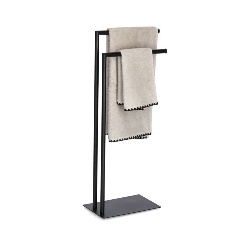 Suport pentru prosoape, negru, din metal, 82 cm, Towel holder Zeller