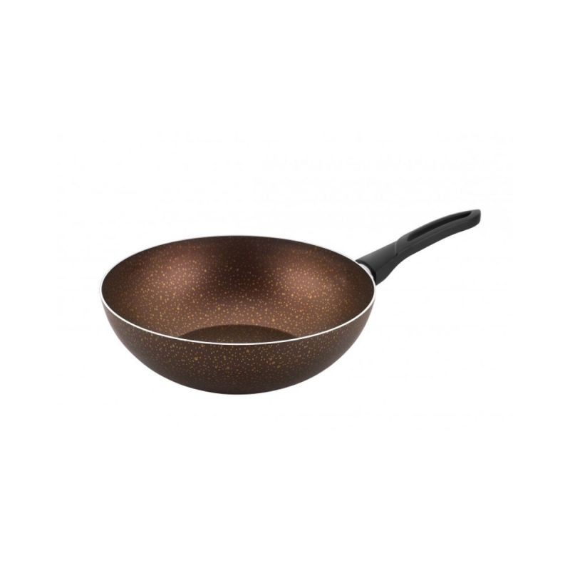 Tigaie wok din aluminiu, cu invelis antiaderent, 3.70 l, 28 cm, Papilla TWOK28