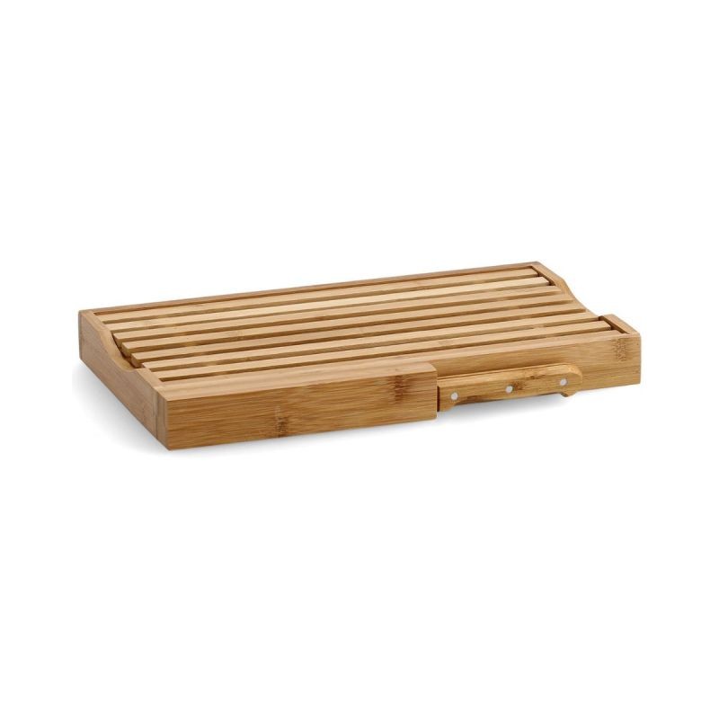 Tocator pentru paine si cutit, maro, din bambus, 39,5 cm, Bread Cutting Board Zeller