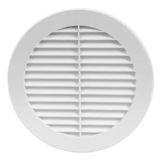 Grila rotunda pentru ventilatie, PVC, alb, D 150 mm, [],profiline.ro