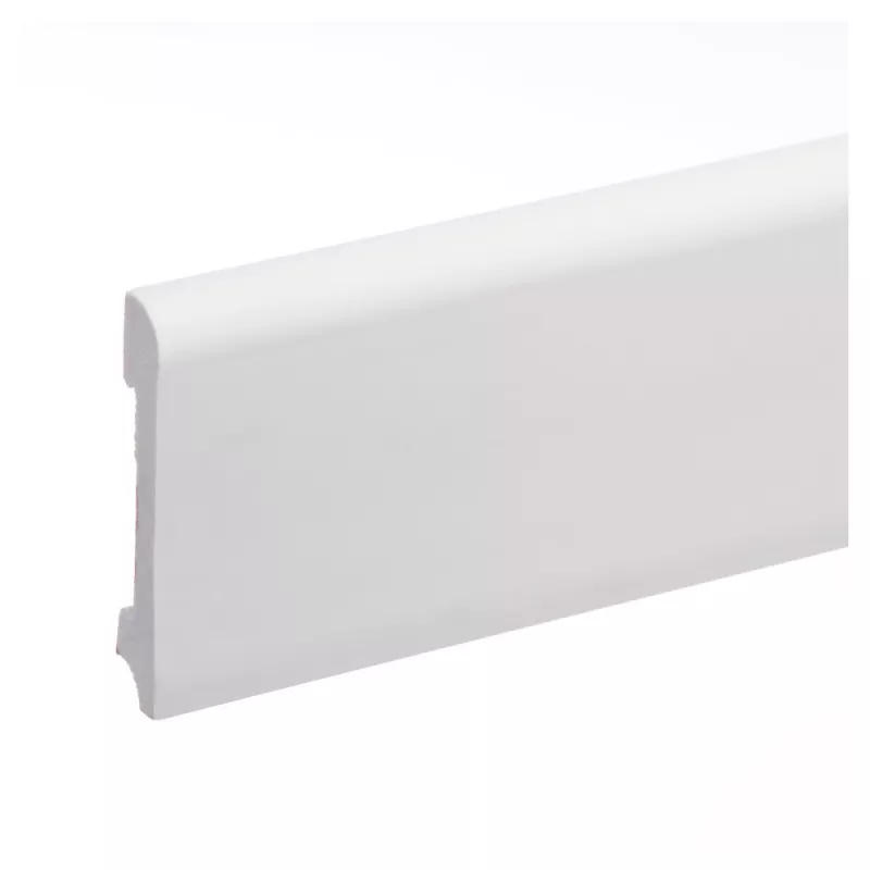 Plinta parchet compactpolimer Elegance, PC-LPC-011, alb, 2440 x 78 x 13 mm, [],profiline.ro