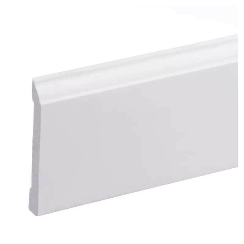 Plinta parchet compactpolimer Elegance, PC-LPC-015, alb, 2440 x 81 x 11 mm, [],profiline.ro