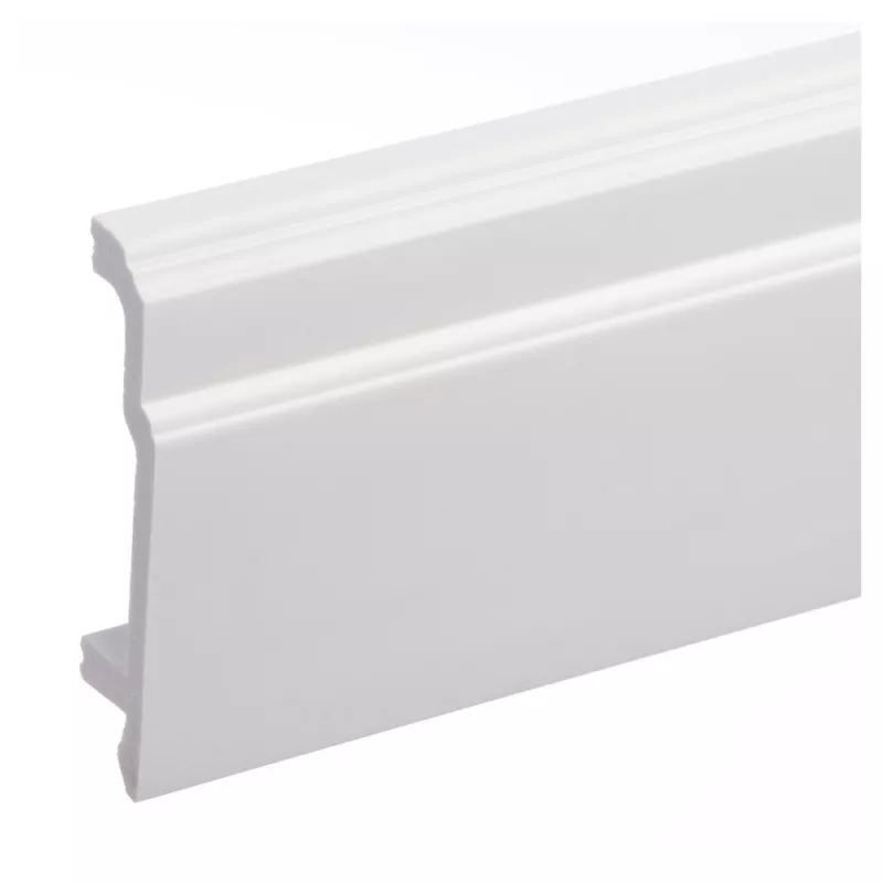 Plinta parchet compactpolimer Elegance, PC-LPC-026, alb, 2440 x 103 x 22 mm, [],profiline.ro