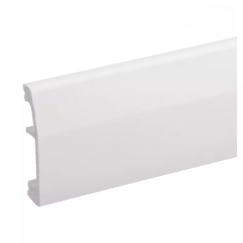 Plinta parchet compactpolimer Elegance, PC-LPC-06, alb, 2440 x 69 x 14 mm, [],profiline.ro