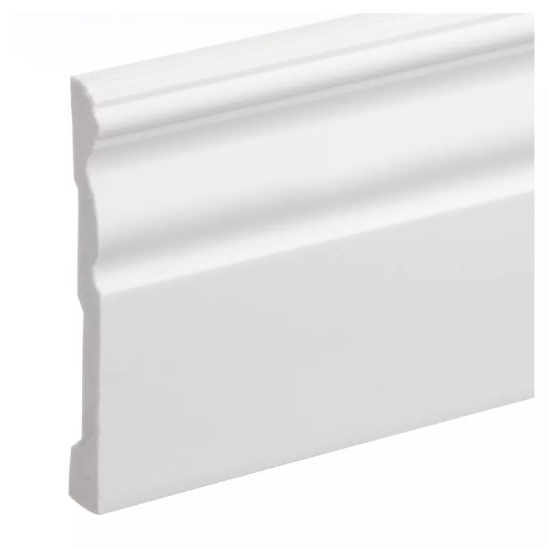Plinta parchet compactpolimer Elegance, PC-LPC-09, alb, 2440 x 119 x 15 mm, [],profiline.ro