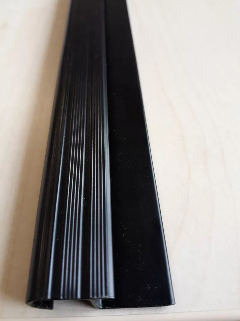 Profil aluminiu, semirotund, pentru treapta gresie, Venezia Plus, PM35015A-NG, negru, 10 mm, 2.5 m, [],profiline.ro