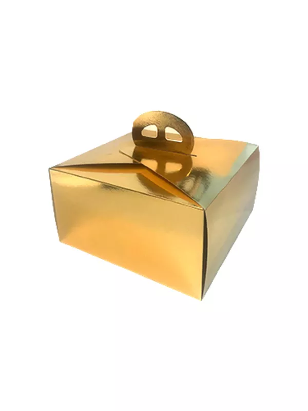 Cutii pentru tort si prajituri - Cutii aurii tort 25x25x13cm 25buc/set, profipacking.ro