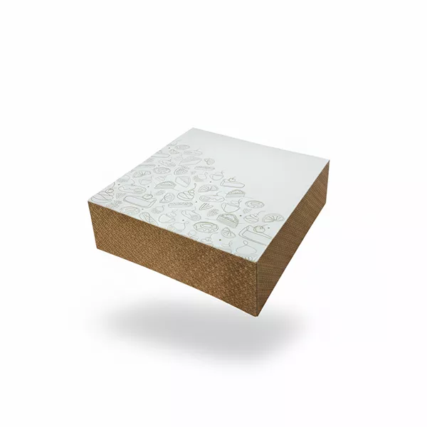 Cutii pentru tort si prajituri - Cutii camaieu caramel 25x25x8cm 25buc/set, profipacking.ro