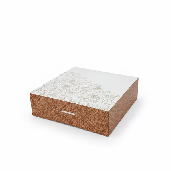Cutii pentru tort si prajituri - Cutii camaieu brandi 28x28x8cm 25buc/set, profipacking.ro