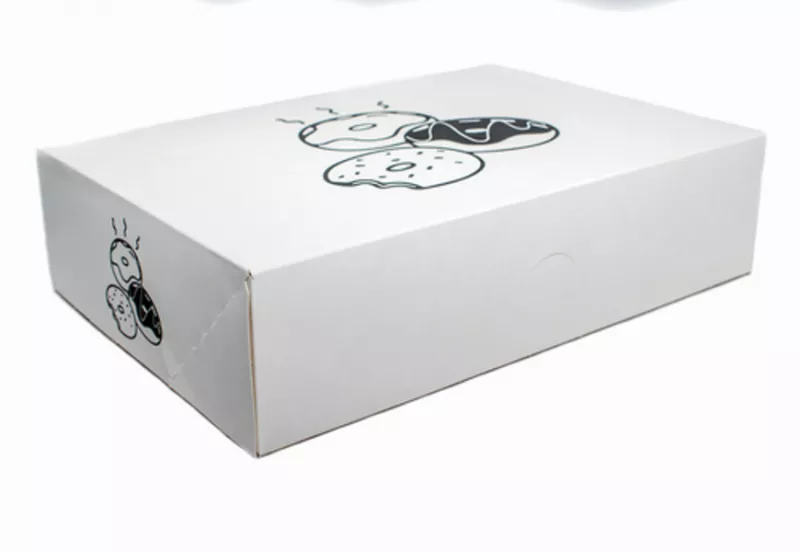 Cutii pentru tort si prajituri - Cutii donuts alb/negru 31x22x8cm 15buc/set, profipacking.ro