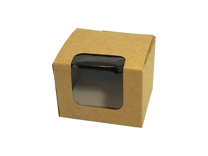 Cutii pentru tort si prajituri - Cutii kraft cu fereastra 10x9x7cm 25buc/set, profipacking.ro