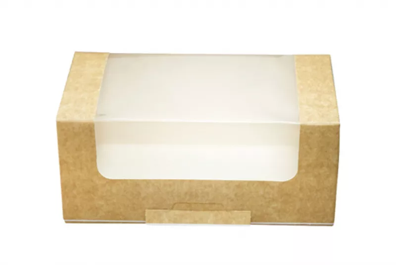 Cutii pentru tort si prajituri - Cutii kraft cu fereastra 19x10x10cm 25buc/set, profipacking.ro