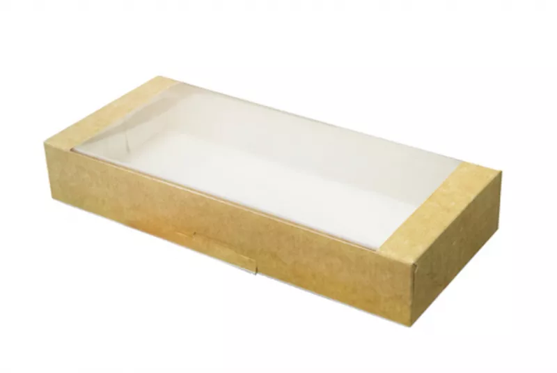 Cutii pentru tort si prajituri - Cutii kraft cu fereastra 20x10.5x5cm 25buc/set, profipacking.ro