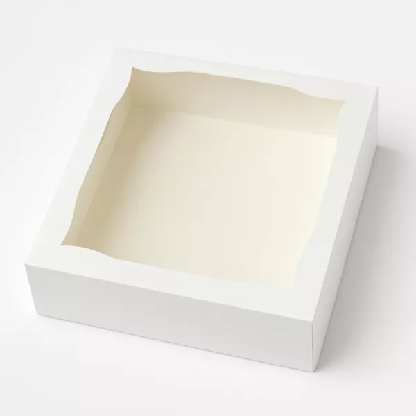 Cutii pentru tort si prajituri - Cutii prajituri albe cu fereastra 25x25x8cm 25buc/set, profipacking.ro