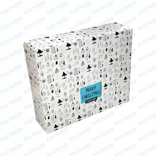 Cutii pentru tort si prajituri - Cutii prajituri christmas 25x21x7cm 20buc/set, profipacking.ro