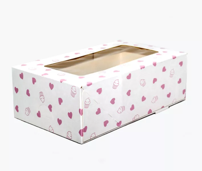 Cutii pentru tort si prajituri - Cutii prajituri hearts 21x12.5x7cm 20buc/set, profipacking.ro