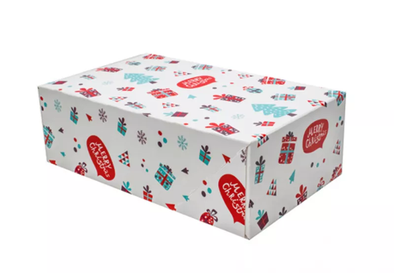 Cutii pentru tort si prajituri - Cutii prajituri Merry Christmas 21x12.5x7cm 20buc/set, profipacking.ro