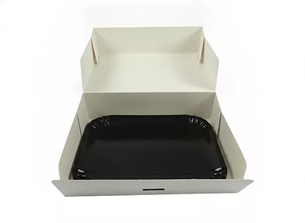 Cutii pentru tort si prajituri - Cutii si tavite negre 28x20x6cm 5buc/set, profipacking.ro