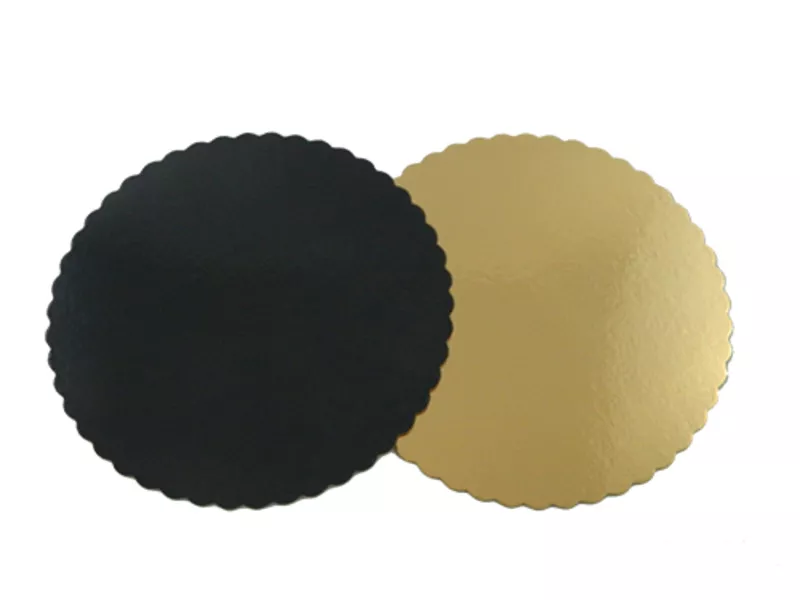 Discuri groase - Discuri dantelate negre/aurii &Oslash;24cm 25buc/set, profipacking.ro