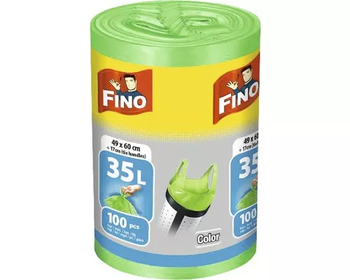 Fino - Fino saci menajeri hd colorati cu manare 35L x 100buc, profipacking.ro
