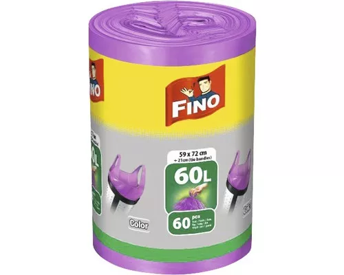 Fino - Fino saci menajeri hd colorati cu manere 60L x 60buc, profipacking.ro