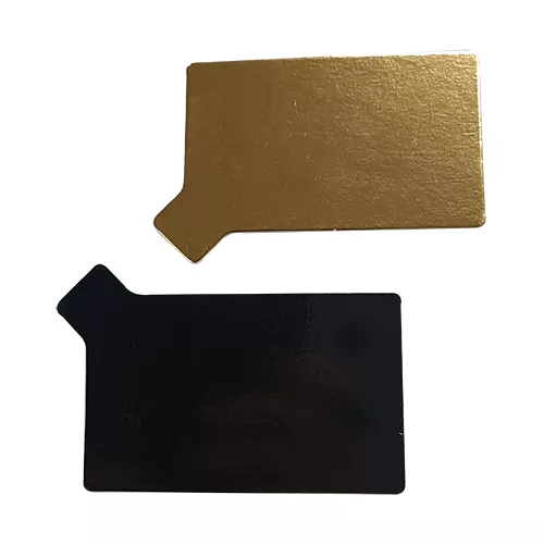 Monoportii dreptunghiulare 9x5.5cm negru/auriu 250buc/set