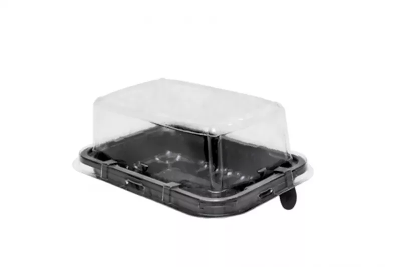 Platouri prajituri si torturi - Platou prajituri cu capac 12x7x6cm 50buc/set, profipacking.ro
