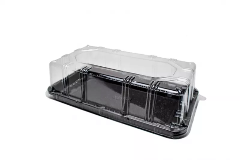 Platouri prajituri si torturi - Platou prajituri cu capac 28x14x8cm 20buc/set, profipacking.ro