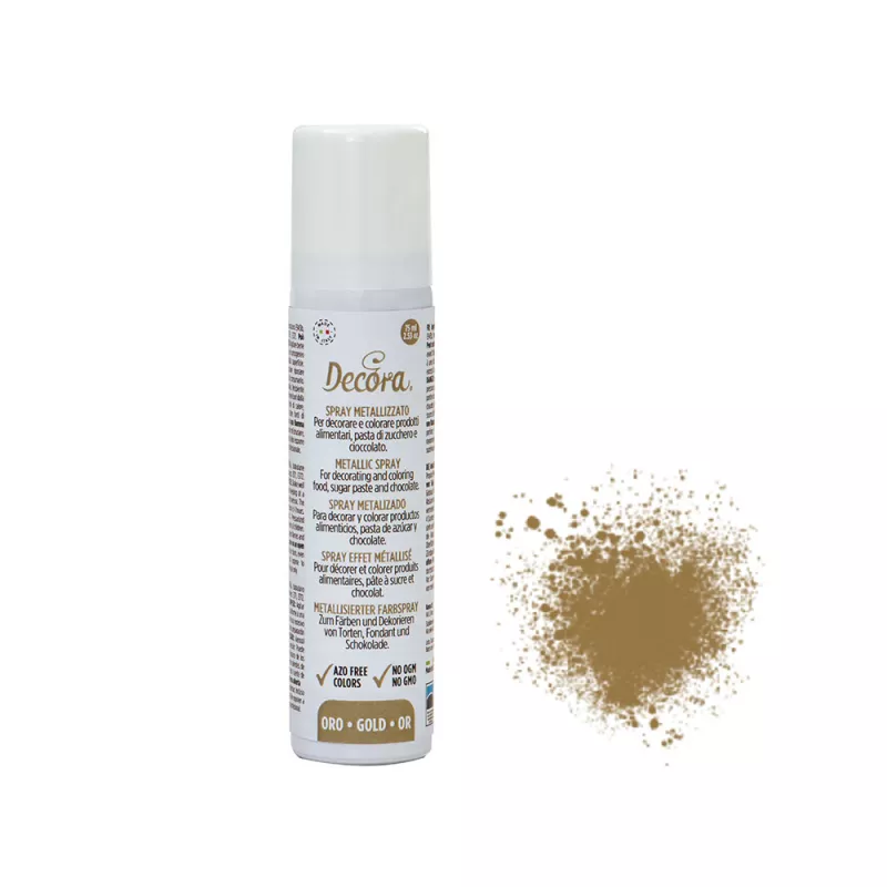 Coloranti alimentari - Colorant spray metalizat auriu 75ml, profipacking.ro